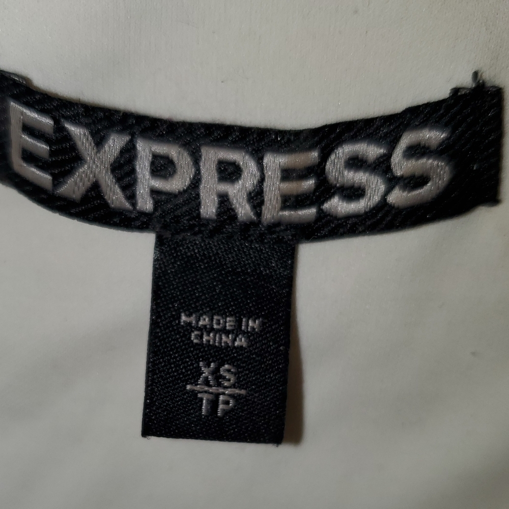 Express White Silver Aztec Sequin Mini Skirt Body… - image 4